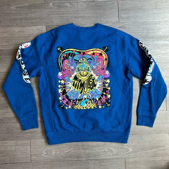 Blue Titmouse Stuff Titmouse Inc Graphic Print Heavyweight Sweatshirt Size XL - Picture 3 of 7